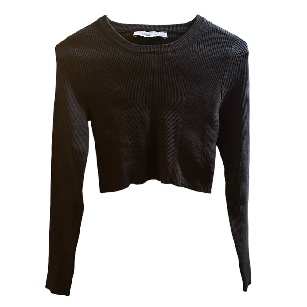 LONG SLEEVE CROP TOP - BERSHKA